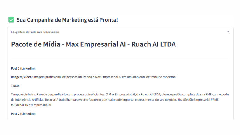 Mockup Criador de Campanhas